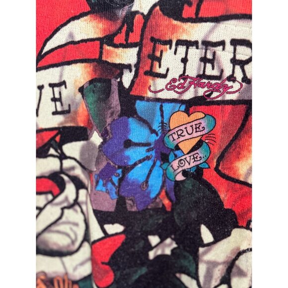 Vintage Ed Hardy Knit Dress True Love Rock N Roll Size Large - Picture 4 of 9